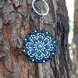 Handmade Evil Eye Keychain – Blue Symbolic Protection Charm