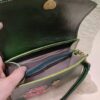 Handmade Genuine Leather Bag - Jade Green Bird & Flower