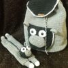 Handmade Knitted Minion Backpack - Kids' Bag & Pencil Case Set