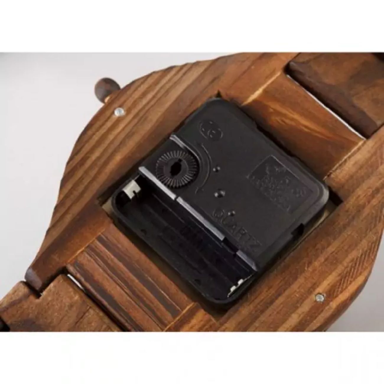 Handmade Wooden Desk Clock – Modern Wristwatch Silhouette
