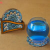 Iranian-Inspired Wooden Coasters 6-Pack – Ancient Craft Meets Modern Style