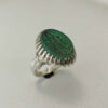 Islamic Men's Silver Ring with Engraved Agate Stone - Hasbi Allah Design