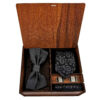Men's Tie Set with Pocket Square, Cufflinks, and Tie Clip with Paisley Design