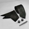 Men's Tie Set with Pocket Square, Cufflinks, and Tie Clip with Paisley Design in Dark Green
