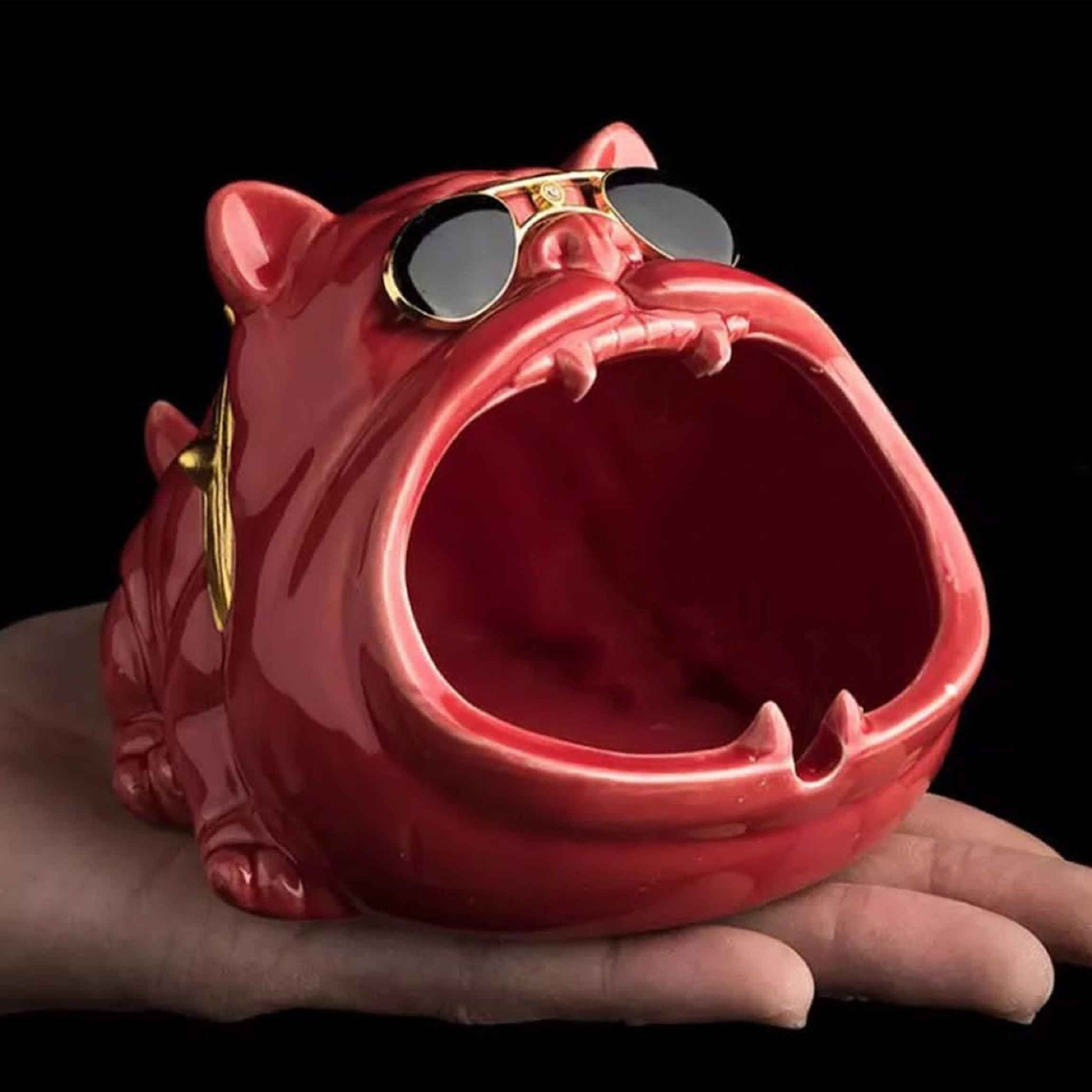Novelty Ashtray – Perfect Gifts for Smoker with Open-Mouth Dog Design