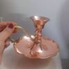 Pair of Handcrafted Elegant and Vintage Style copper candlesticks, nano-coated