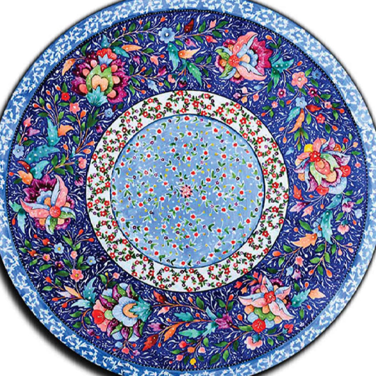 Intricate Floral Persian Wooden Coasters 6-Pack – Unique Touch for Your Table
