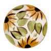 Ceramic Dinnerware Plate - Sunflower Pattern, Microwave & Dishwasher Safe