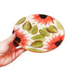 Ceramic Dinnerware Plate - Sunflower Pattern, Microwave & Dishwasher Safe