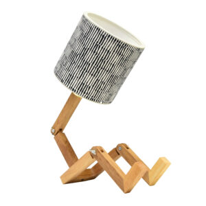 Funky Robot Desk Lamp – with Striped Pattern Handcrafted