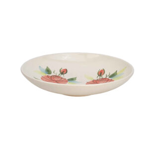 Ceramic Dinnerware Plate – Rose Pattern, Microwave & Dishwasher Safe