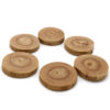 Handmade Rustic Wooden Coasters 6-Pack – Natural Plane Wood for Home Decor