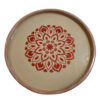 Wooden Serving Tray with Resin Art - Unique Modern Floral Table Accent