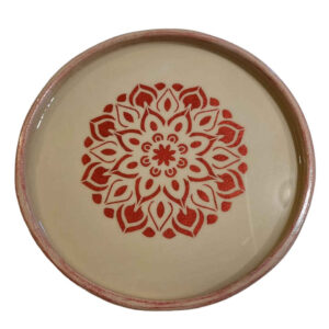 Wooden Serving Tray with Resin Art – Unique Modern Floral Table Accent