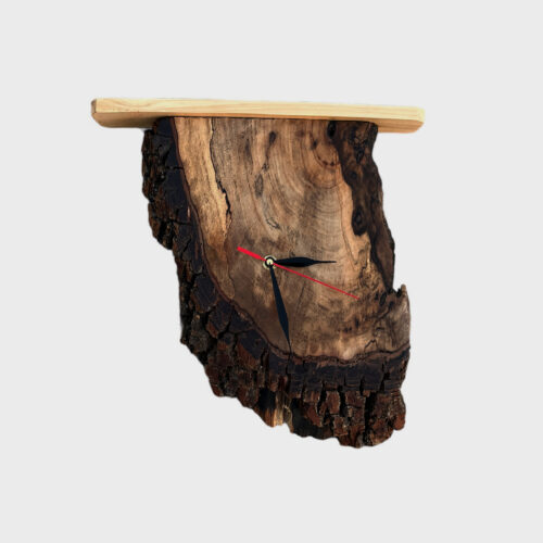 Artistic Rustic Wooden Wall Clock with Handcrafted Design – Decorative Accent for Living Rooms and Entryways