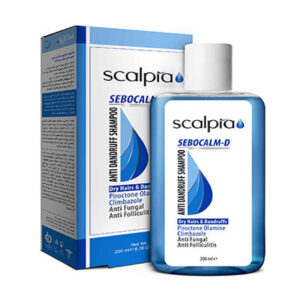 Scalpia Anti-Dandruff Shampoo, Suitable for Dry Hair and Dandruff, Model Sebocalm-D (Pack of 2)