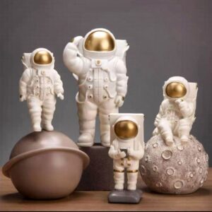 Set of 4 Decorative Astronaut Figurines – for a Stellar Home Decoration