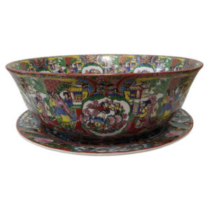 Ceramic Dinnerware Plat & Bowl – Floral & Bird Design, Microwave & Dishwasher Safe