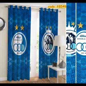 Velvet Boys’ Bedroom Eyelet Curtain – Two Panels, Esteghlal Team Sports Design