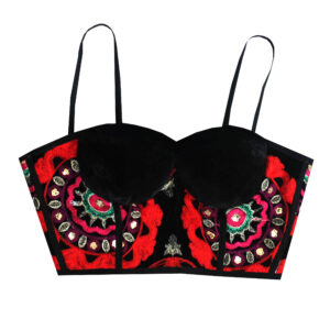 Women’s Embroidered Balochi Crop Cami Top