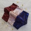 Women's Evening Mask, Elegant Sequin Design in Different Colors