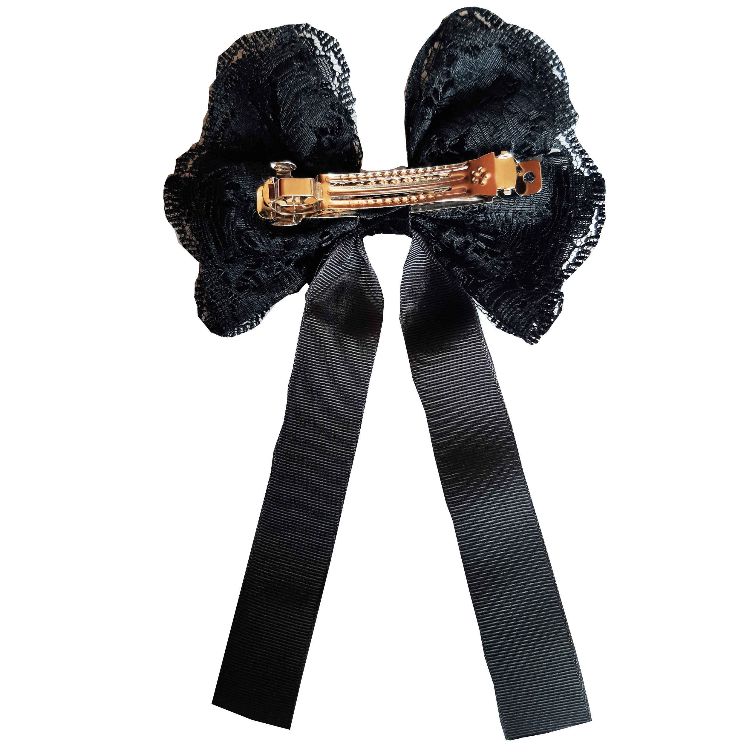 Women’s Lace Hair Clip Bow Black for All Hairstyles