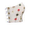 Women’s Linen Crop Cami Top with Sequin Embroidery