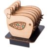 Eco-Friendly Bird Design Wooden Coasters 6-Pack – Functional & Boho Style