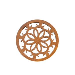 Sustainable Boho Wooden Coasters 6-Pack – Elegant Drinkware Protection