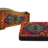 Carpet-Inspired Persian Wooden Coasters 6-Pack – Geometric Square Design