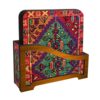 Carpet-Inspired Persian Wooden Coasters 6-Pack – Geometric Square Design