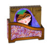 Traditional Persian Khatoon Wooden Coasters 6-Pack – Square Elegant Design