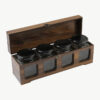 Wooden Spice Rack Organizer with 4 Jars - Persian Inspired Rastag