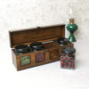 Wooden Spice Rack Organizer with 4 Jars - Persian Inspired Rastag