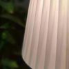 Elegant Geometric Gold & White Ceramic Table Lamp – Vase-Style Decor