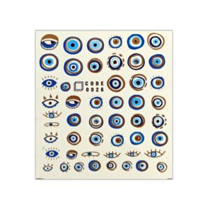 Stylish Evil Eye Nail Stickers – A Touch of Mystery and Luck 3 Pcs