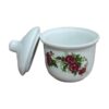 Beautiful Ceramic Sugar Bowl with Persian Pattern Gol Sorkhi 3 Pcs