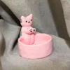 Ceramic Candle Holder – Cat Design Light Up Your Space in Style
