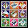Commemorative Stamp Model of Austria, Set of 9 Pieces