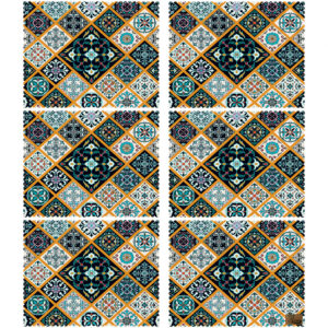 Contemporary Geometric Floral Design Placemat – Aesthetic & Practical (Set of 6)