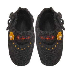 Crochet Slipper for Women- Handwoven, Traditional Style with Floral Design