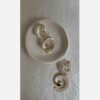 Steel Minakari Dangle Earrings Hollowed Enamel Out Round Pendants for Women
