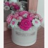 Decorative Candle Flower Box with Floral Design in Pink