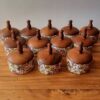 Decorative Ceramic Sugar Bowl with Wooden Lid for Classic Home Decor