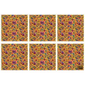 Decorative Floral Print Placemat – Perfect for Dining Décor (Set of 6)