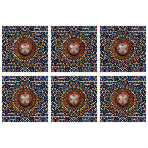 Decorative Geometric Floral Table Mat – A Blend of Style & Tradition (Set of 6)