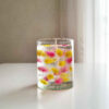 Dried Flower Gel Paraffin Glass Jar Candle – Handcrafted Design