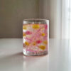 Dried Flower Gel Paraffin Glass Jar Candle – Handcrafted Design