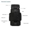 Durable 80-Liter Hiking Backpack – Ideal for Multi-Day Treks and Outdoor Adventures