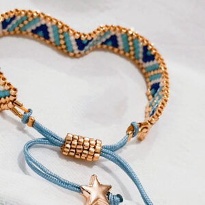 Elegant Geometric Pattern Steel Beaded Bracelet for Women